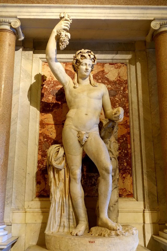 Bacchus atop a Bacchic scene, Roman, 2nd century AD, marble - Galleria Borghese - Rome, Italy - DSC04946