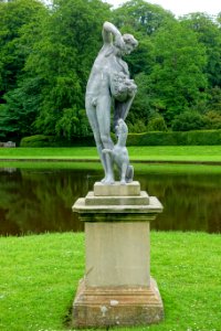 Bacchus by Andrew Carpenter, London, 1730, lead and stone - Studley Royal Park - North Yorkshire, England - DSC00826
