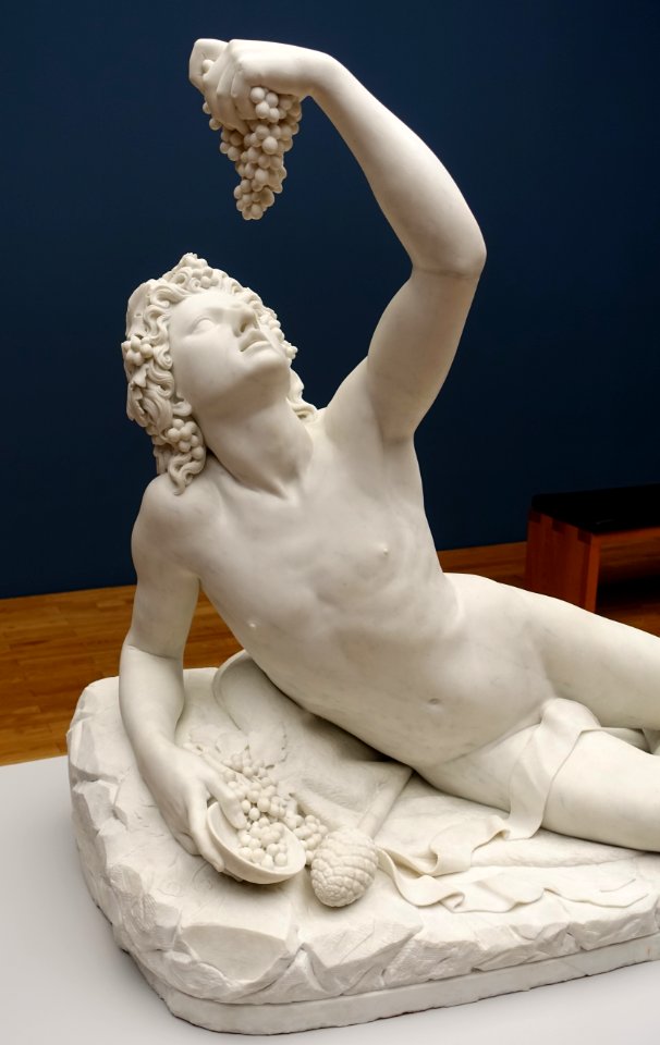 Bacchus by Lorenzo Nencini, marble, 1830, view 2 - Villa Vauban - Luxembourg City - DSC06415