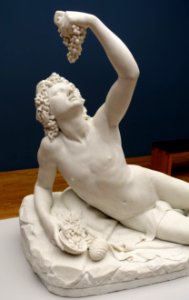 Bacchus by Lorenzo Nencini, marble, 1830, view 2 - Villa Vauban - Luxembourg City - DSC06415