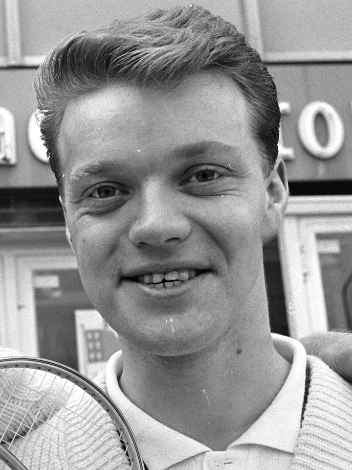 Badminton, Internationale kampioenschappen te Haarlem, Deense herendubbel Kops en Bacher, Bestanddeelnr 921-0632 (cropped) - Tom Bacher