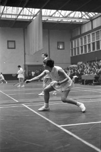 Badminton, Internationale kampioenschappen te Haarlem, de Nieuwzeelandse Angela , Bestanddeelnr 921-0630