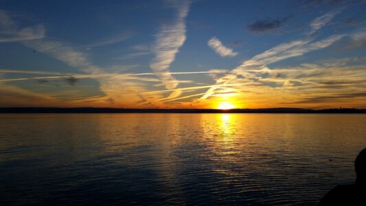 Lake sky abendstimmung photo