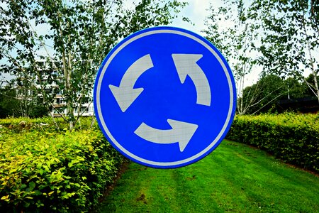 Round direction symbol