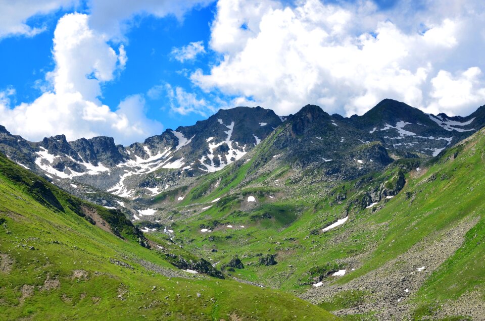 Mountain clouds peace photo