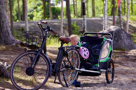Forest bicycle trailer photo