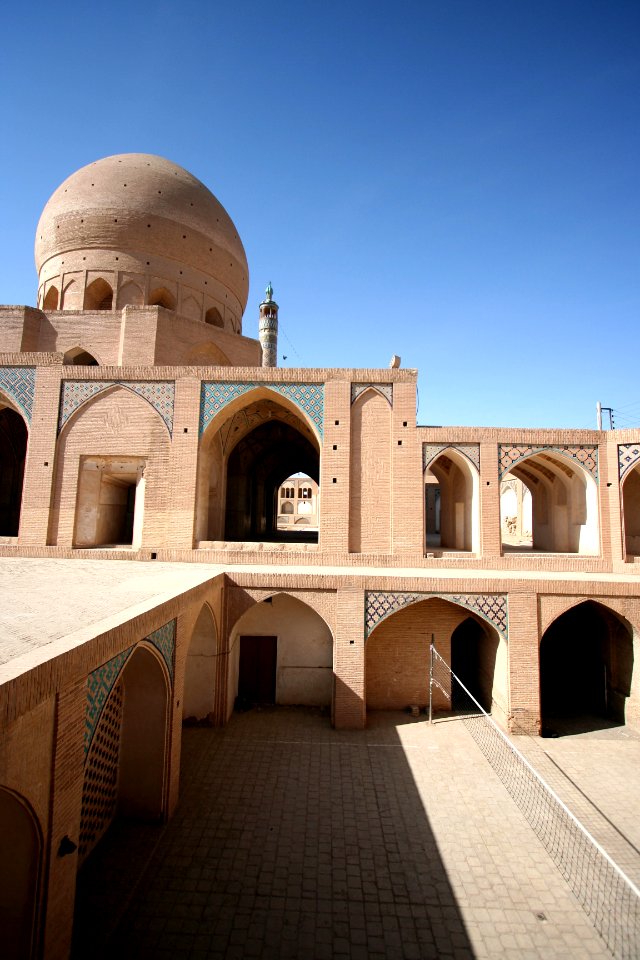 Backyard of Agha Bozorg Mosque in Kashan, Iran