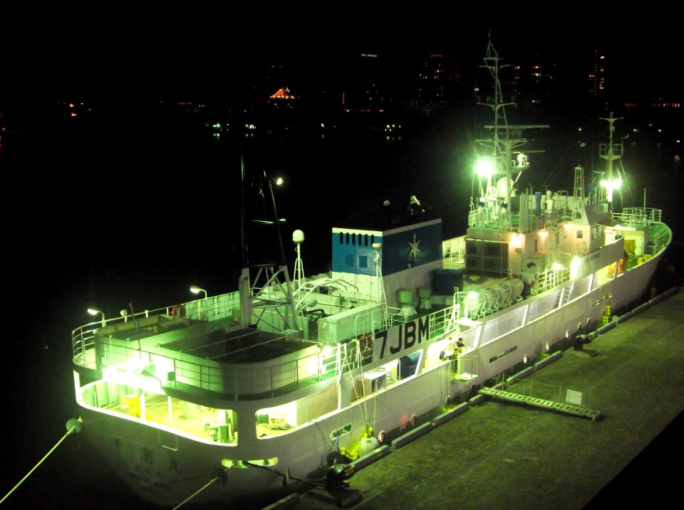 Back style of Chishio-maru a fishery training vessel of Chiba Education Bureau