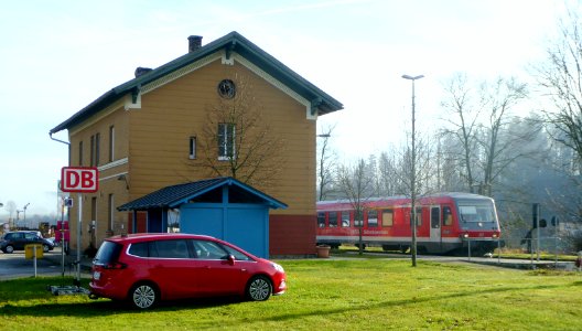 Bad Birnbach, Bahnhof von Nordwesten, 1