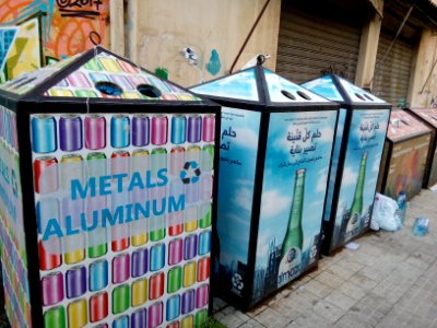 Bacs de tri sélectif Badaro Beyrouth 01