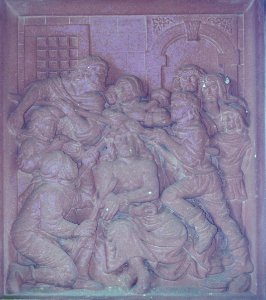 Bad Camberg, Kreuzweg zur Kreuzkapelle, Station 3, Detail