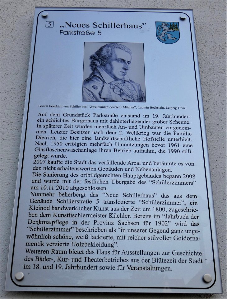 Bad Lauchstädt Neues Schillerhaus Info1