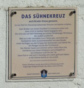 Bad Hindelang Bruderkreuz Infotafel