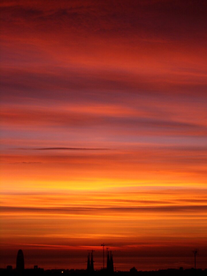 Sunset clouds gaudi photo