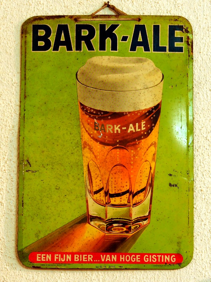 Bark-Ale enamel advertising sign