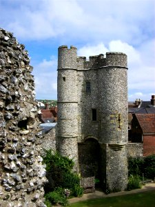 Barbican, Lewes castle, side view photo