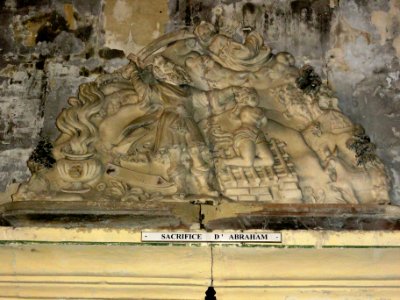 Bar-le-Duc (Meuse) église St.Etienne, relief sacrifice d'Abraham