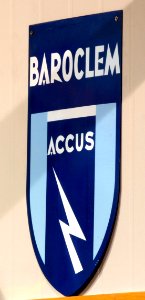 Baroclem accus enamel advert sign at the den hartog ford museum pic-113