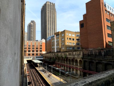 Barbican station platform from Hayne Street photo