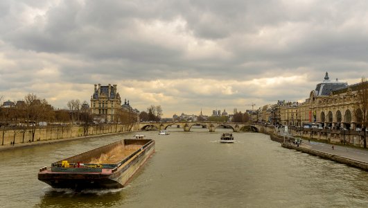 Barge On The Seine In Paris (204761459)
