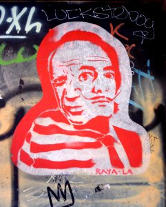 Barcelona - Graffiti dual de Picaso y Dalí