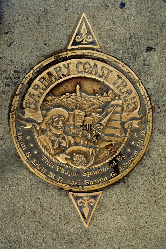 Barbary Coast Trail marker - San Francisco, CA - DSC02652