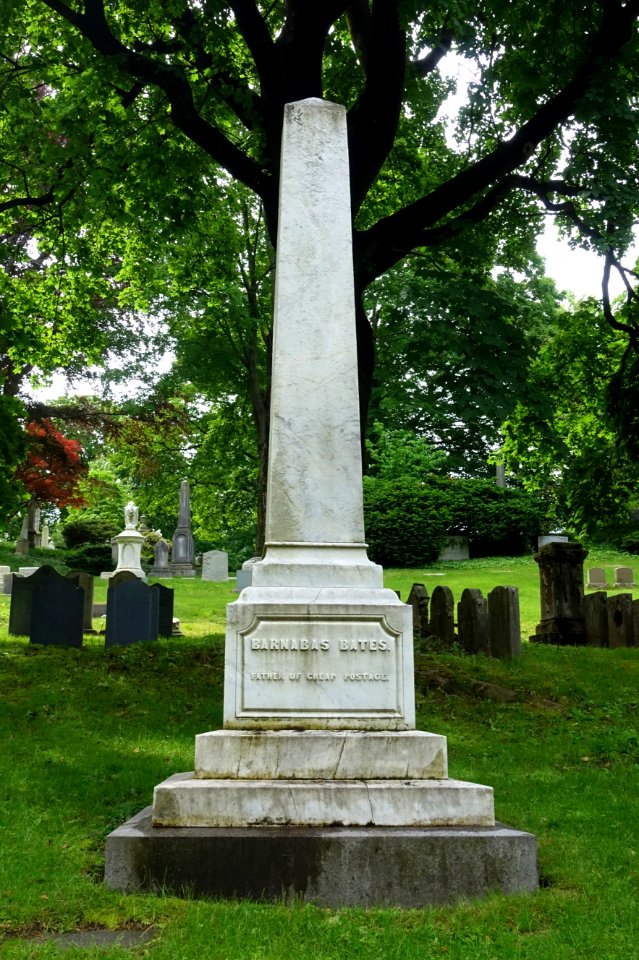 Barnabus Bates, Father of Cheap Postage - Mount Auburn Cemetery - DSC04276