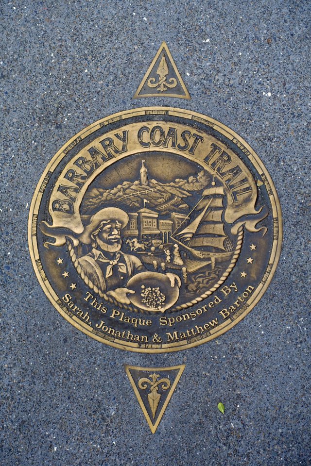 Barbary Coast Trail marker - San Francisco, CA - DSC02051