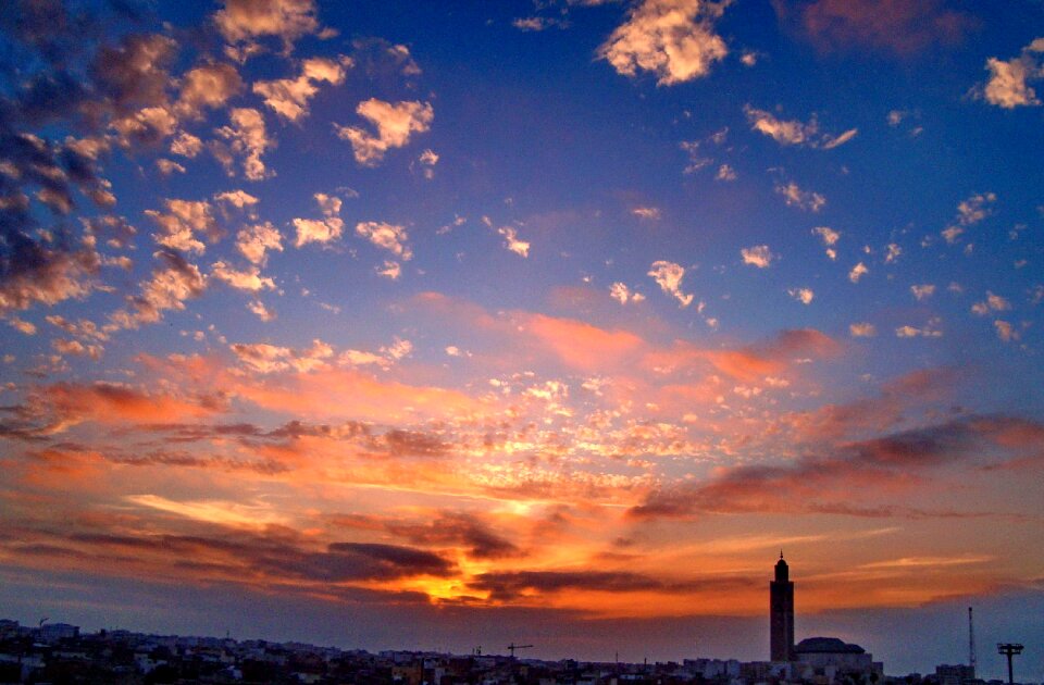 Mosque the minaret hassan ii