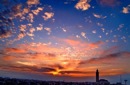 Mosque the minaret hassan ii photo