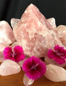 Rose quartz healing gemstone photo