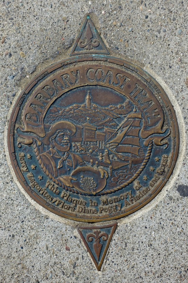 Barbary Coast Trail marker - San Francisco, CA - DSC02336