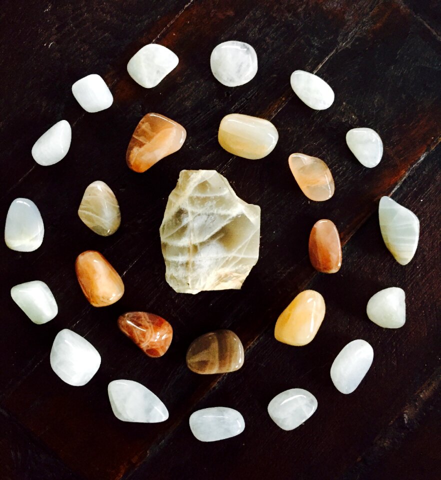 Mandala crystal-healing cycles