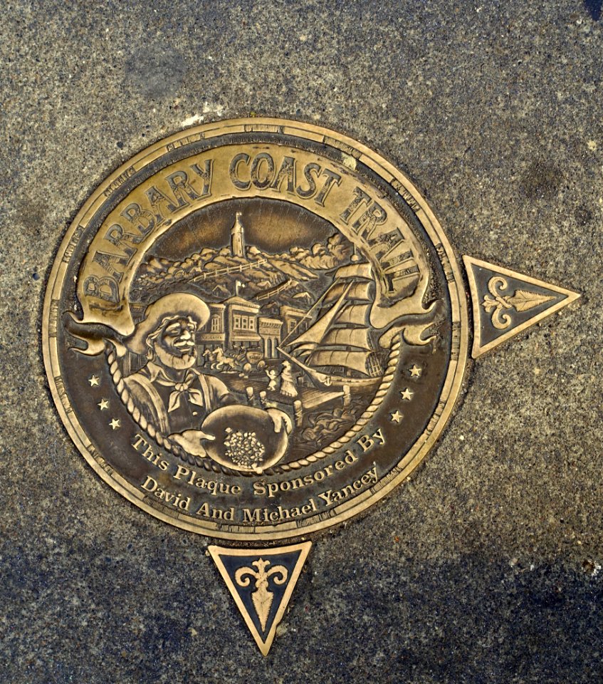 Barbary Coast Trail marker - San Francisco, CA - DSC02677