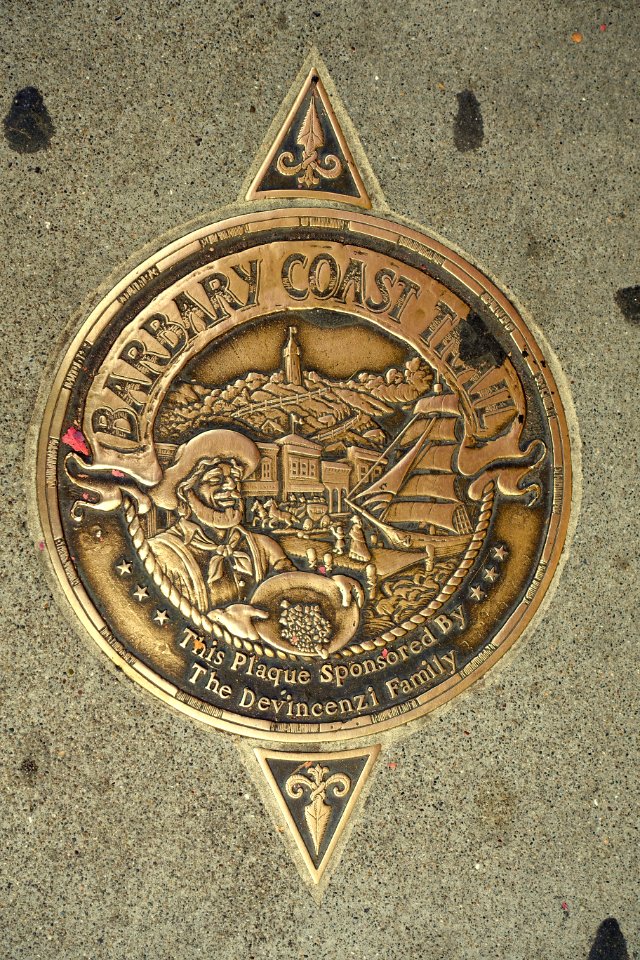 Barbary Coast Trail marker - San Francisco, CA - DSC02654