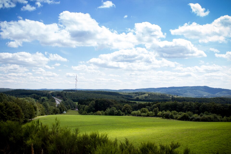 Hill panorama distant view