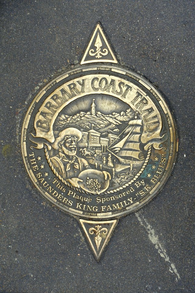 Barbary Coast Trail marker - San Francisco, CA - DSC03369