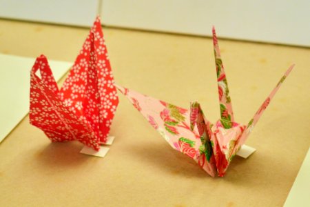 Barack Obama folded paper crane. Nagasaki Atomic Bomb Museum