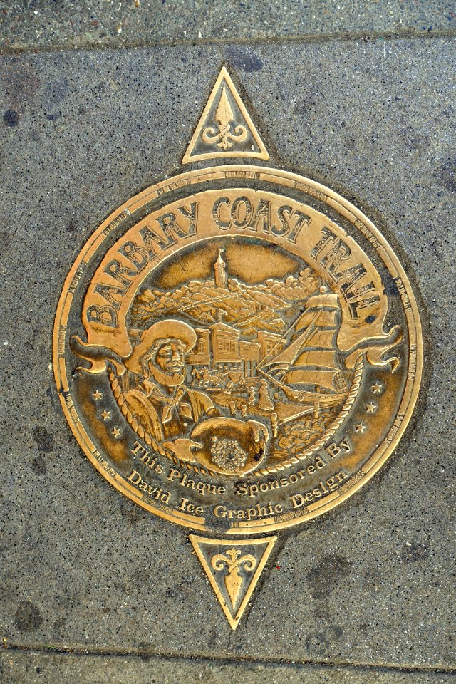 Barbary Coast Trail marker - San Francisco, CA - DSC02659