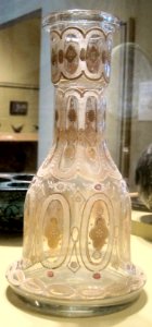 Base of water pipe, Turkey (Beykoz), 19th century, glass, pigments and gilding, HAA