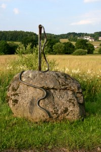 Basalt pillar Sculpture Park Steinebach