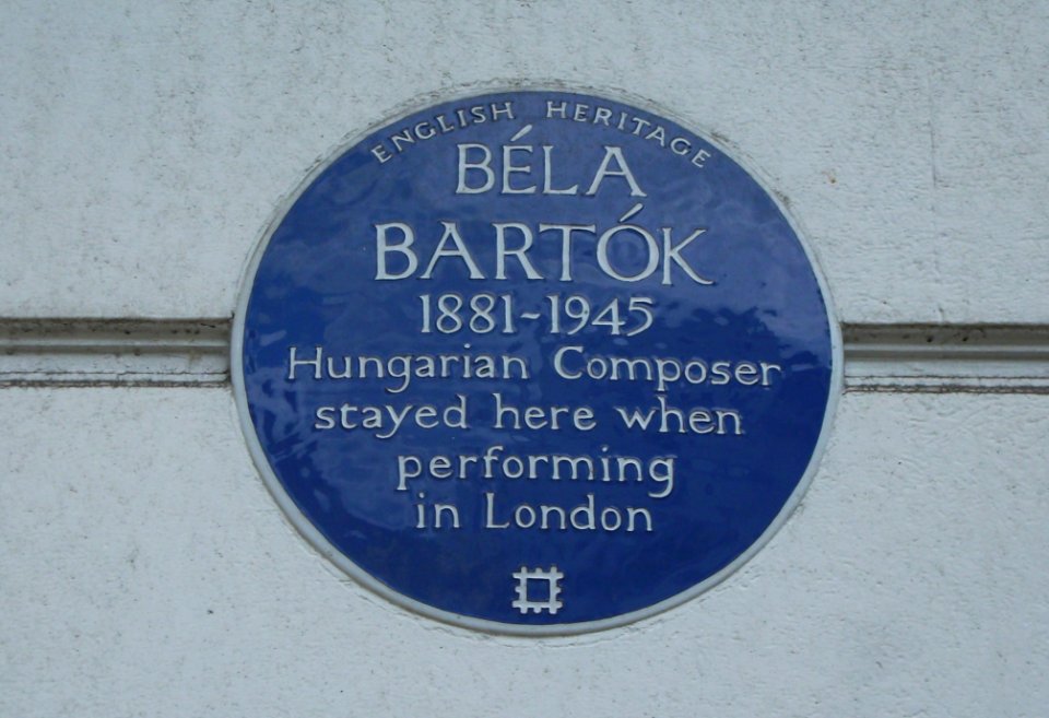 Bartók Béla Blue Plaque - 2014