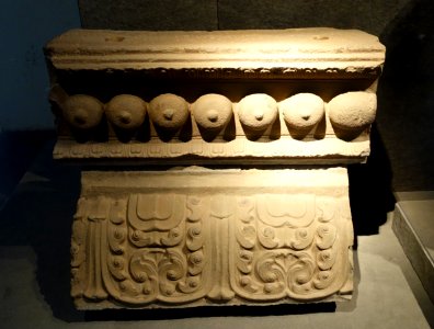 Base moldings, Thap Mam, Binh Dinh, 12th-13th century AD, sandstone - Museum of Vietnamese History - Ho Chi Minh City - DSC06124