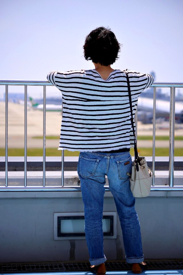 Kansai international airport women portrait