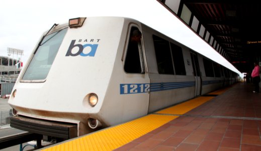 Bart A car Oakland Coliseum Station