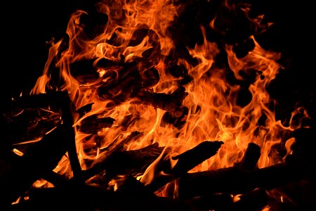 Flames censer hot