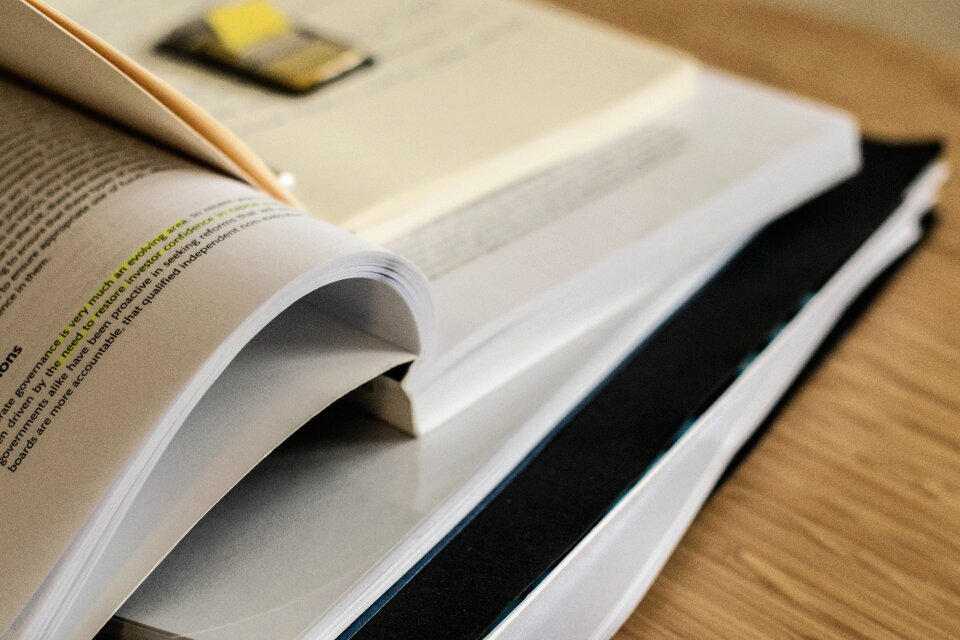 Literature book pages education