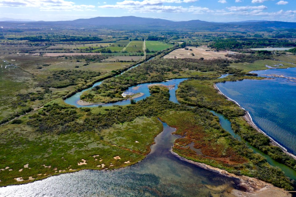 Barre river mouth aerial photograph