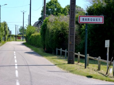 Barquet (Eure, Fr) city limit sign photo