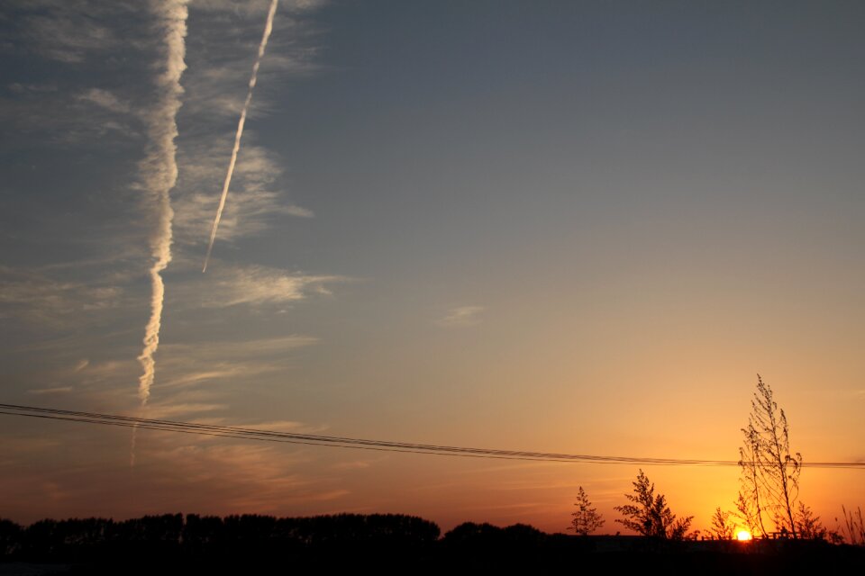 Sunset cloud afterglow